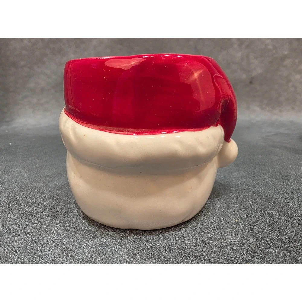 Royal Norfolk Santa Claus Ceramic Planter Votive Holder Christmas Decor Red